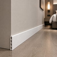 WYRAX Plinthe murale WPC blanche 70 mm, finition moderne pour rénovation commerciale