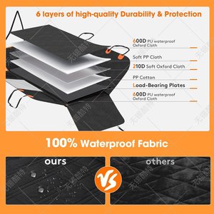 أرجوحة الكلاب تغطي المقعد الخلفي للكلاب بقاعدة صلبة موسع لمقعد السيارة الخلفي الكلاب مناسب لجميع السيارات - Product Image 3