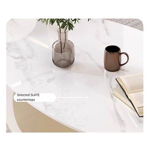 Tavolino da caffè moderno in ferro bianco da cina a forma di <span class=keywords><strong>foglia</strong></span> ovale tavolino da salotto C - Product Image 4