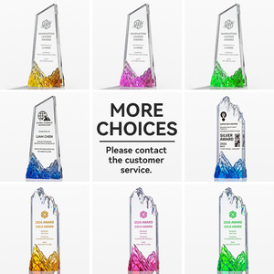 Trofeo de Cristal Personalizado con Pico de Montaña, Grabado en Cristal Degradado, Premio para Torneos de Escalada en <span class=keywords><strong>Roca</strong></span>, Reconocimiento a la Innovación - Product Image 3