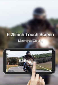 Écran Carplay sans fil de 6,25 pouces pour moto, navigateur GPS étanche avec deux caméras HD, TMPS GPS Carplay pour moto - Product Image 3