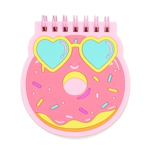 Carnet de notes miniature personnalisé en silicone, forme de dessin animé, papeterie créative, forme d'animal mignon avec stylo - Product Image 1