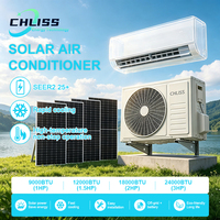 Climatiseur solaire 1HP 9000 BTU, refroidissement et chauffage, type split, faible bruit, climatiseur domestique