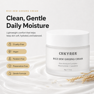 Crème au ginseng Rice Dew, crème hydratante anti-âge pour le visage avec de <span class=keywords><strong>la</strong></span> niacinamide pour les peaux sèches, hydratante et raffermissante pour tous les types de peau - Product Image 4