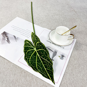 Nhân tạo alocasia lá lụa lớn màu xanh lá cây Lá Treo cây xanh Lá Giả Thu hải đường cho văn phòng đám cưới tường trang trí nội thất - Product Image 4