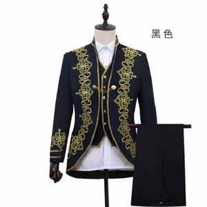 Costume da Uomo Medievale per Feste in Maschera, Set da <span class=keywords><strong>Principe</strong></span> Re Rinascimentale con Giacca, Gilet, Pantaloni e Top Stampato per Natale e Carnevale - Product Image 5