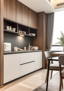 Sistema de Cocina Integrado en Forma de L con Estantes Extraíbles para Ollas, para Estación de Cocina en Casas Rurales - Product Image 2