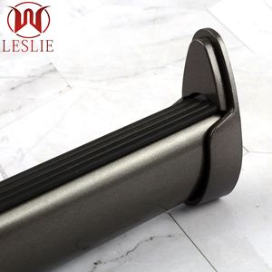 Leslie Leather Textured Clothes Rod Zinc Alloy Wall Mount <b>Wardrobe</b> <b>Hardware</b> Grey YT-1646YT-1647 - Product Image 2