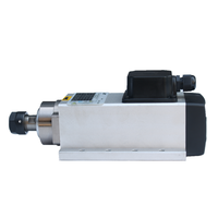 Moteur de broche CNC refroidi par air à bride carrée 0,8 kW ER11 24000 tr/min avec roulement pour machines de gravure