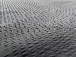 Gray small grid bubble jacquard fabric elastic textured cloth for sportswear casual dress apparel - Product Image 2