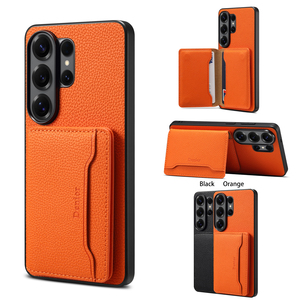 Funda de Teléfono de Cuero PU con Textura de Litchi <span class=keywords><strong>para</strong></span> Galaxy S26/S25/S24/S23, con Ranura <span class=keywords><strong>para</strong></span> Tarjetas Magnéticas, Carga Inalámbrica y Soporte - Product Image 1