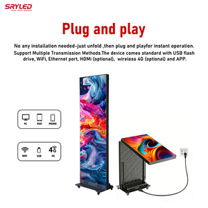 Panel LED Publicitario Vertical HD P1.25 P1.53 P1.86 P2 P2.5 para Exteriores, Plegable, 640*1920mm, Disponible en México - Product Image 2