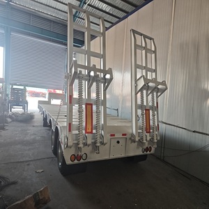 Semi-remorque surbaissée haute résistance à 6 essieux, capacité de transport de 60, 80, 100 tonnes, pour le transport de marchandises - Product Image 2