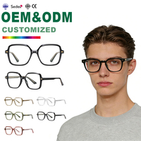 Gafas de Acetato de Moda para Mujer y Hombre, Lentes con Protección Anti Luz Azul, Lentes Graduadas, Gafas Ópticas Ultraligeras