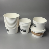 Gobelets carrés en papier pour glace, emballage pour glace à vendre, pour desserts, machine à gaufres, machine à crocs, bol en papier pour gaufres