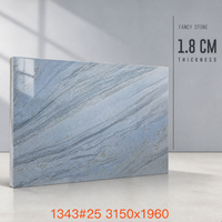 Dalle de marbre bleu cristal en promotion, 1,8 cm, finition polie, pour comptoirs de cuisine, meubles-lavabos de salle de bain, murs et projets d'aménagement intérieur