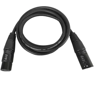 Cannon-Cable de Audio estéreo XLR macho a XLR hembra, Cable equilibrado de fábrica para micrófono, amplificador de altavoces, 3 pines