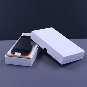 Caja de papel biodegradable personalizada con laminado mate blanco, tapa y base, caja protectora para teléfono móvil, fabricante de China - Product Image 2