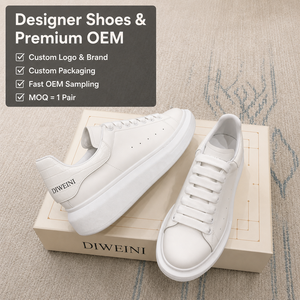 Zapatos de Diseñador de Lujo para Hombre y Mujer, Zapatos para Caminar de Cuero Blanco de Alta Calidad, Zapatillas Deportivas con Plataforma Gruesa, Nuevas - Product Image 1