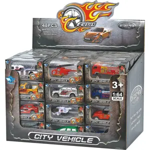 Kotak simulasi mobil logam paduan model anak-anak mobil olahraga anak laki-laki model aksesoris grosir mainan