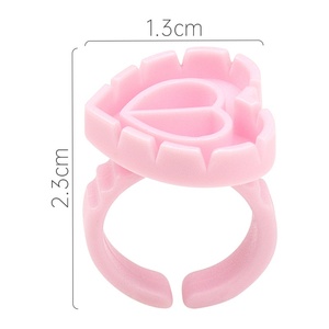 Anneau de colle pour extensions de cils en forme de cœur avec applicateur intégré pour pose rapide en une seconde pour faux cils - Product Image 4
