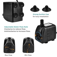 Petite Pompe à Eau d'Aquarium Submersible Réglable 2500 L/H 45 W, Pompe de Fontaine et Bassin, 220 V