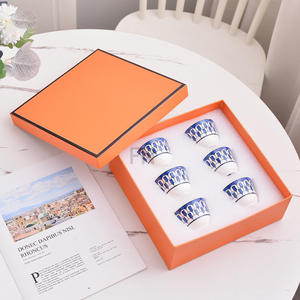 Discounted European Bone China Luxury New Fashion Eco-Friendly Milk Mugs Espresso Cups Saucers <b>Gift</b> <b>Box</b> - Product Image 4