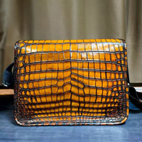 Exotique de haute qualité hommes véritable patine Nil crocodile cuir Messenger sac de luxe vraie peau sac à bandoulière