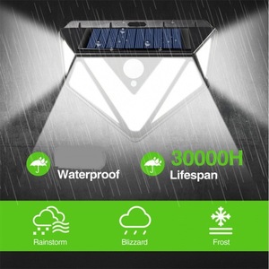 Lampe murale solaire LED à 5 faces Ly, 166 LED, détecteur de mouvement, étanche, pour cour extérieure, faisceau puissant - Product Image 3