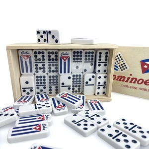 Bán Sỉ Cardinal Cuban Dominos Bộ Đôi 9 9 <span class=keywords><strong>Domino</strong></span> Màu Đen Chấm Khắc Logo Đóng Gói Trong Hộp Gỗ Số Lượng Lớn Để Chơi Trò Chơi Trên Bàn - Product Image 2