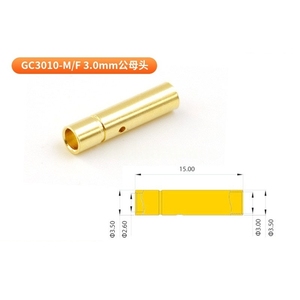 Juego de Conectores de Cobre Puro Chapados en Oro Amass GC3010-M GC3010-F de 3.0 mm, Corriente Continua de 20 A para Motor RC y ESC - Product Image 4