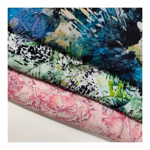 Wholesale Cheap Price Floral Design Digital Printed Woven Polyester Textile Fabric Printed Polyester Chiffon Fabric For Garment