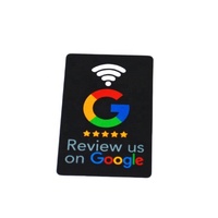 Carte NFC Google Review en gros, Carte NFC pour réseaux sociaux en PVC, Tap to Follow TikTok Instagram, Logo personnalisé, OEM ODM, Prêt à expédier