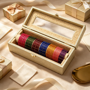 Caja de Exhibición de Lujo para Brazaletes, Diseño con Tapa Abatible, Rodillo Integrado para Brazaletes, Estuche de Almacenamiento de Joyas para Colección de Brazaletes y Adornos - Product Image 2