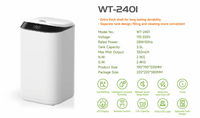 Humidificateur ultrasonique de table 3L à réservoir séparé, facile à nettoyer, avec minuterie 12H pour la maison, la chambre, l'hôtel, le bureau et les grandes pièces