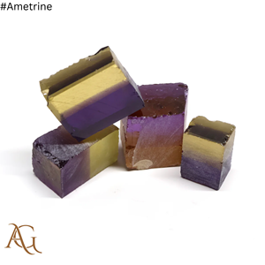 Nano Améthyste Citrine brute de laboratoire, couleur violet-jaune, pierre précieuse synthétique, taillée, simulée, créée en laboratoire, Nanosital - Product Image 4