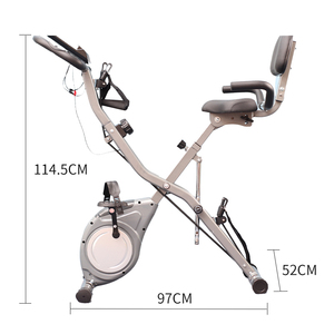 Vélo d'exercice pliable multifonctionnel avec résistance magnétique, contrô<span class=keywords><strong>le</strong></span> à 8 vitesses et capacité de 150 kg pour une utilisation à domicile en intérieur - Product Image 2