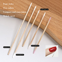 Coton-tiges à double/simple embout de 7/10 cm, 100 pièces/paquet, bâtonnets en bois pour le nail art, pour le retrait de la colle et le nettoyage