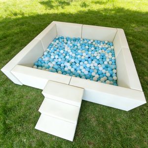 บ่อบอลนาปัก ขนาด 4 ฟุต 5 ฟุต 7 ฟุต 9 ฟุต สีขาว ทำจากวัสดุโฟม กันน้ำ ทำความสะอาดง่าย ใช้ได้ทั้งในร่มและกลางแจ้ง เหมาะสำหรับเด็กเล่นในโรงเรียน นุ่มนวล พร้อมสไลเดอร์ - Product Image 3