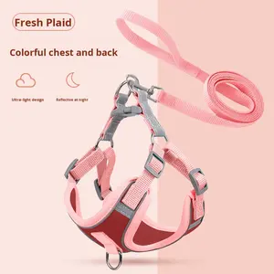 Imbracatura per cani personalizzata all'ingrosso modello solido guinzaglio per animali domestici imbracatura per cani all'aperto - Product Image 1