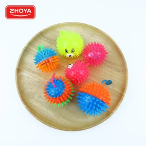 Bola luminiscente parpadeante, juguete sensorial, erizo, masajeador, juguetes para aliviar el estrés, coloridos