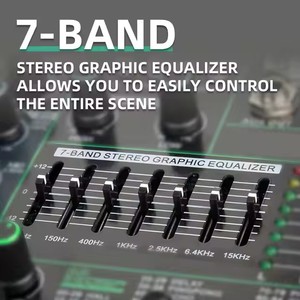 Bàn trộn âm thanh chuyên nghiệp kỹ thuật số 12 kênh Cooyinka tích hợp 99 hiệu ứng Reverb DSP dành cho nhạc DJ - Product Image 6