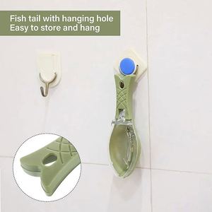 Écailleur de poisson rapide, couteau de nettoyage des écailles, outil de cuisine pour fruits de mer, pour un écaillage efficace du poisson - Product Image 5