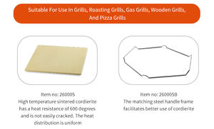 Pierre réfractaire polyvalente en cordiérite pour four à pizza et barbecue, acceptée par les fabricants d'équipement d'origine (OEM), en promotion - Product Image 2
