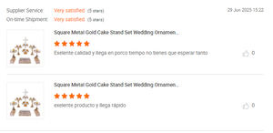 Juego de Soportes Cuadrados de Metal Dorado de Lujo para Tartas, 15 Piezas - Modernos Soportes Elevados para Exhibición de Postres en Bodas, Fiestas, Cumpleaños y Decoración de Mesas para Eventos - Product Image 2