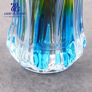 Vase en verre cristal de luxe moderne, design Art Déco, coloré par pulvérisation, pour ornement de maison, décoration de mariage, vase à bourgeons - Product Image 4