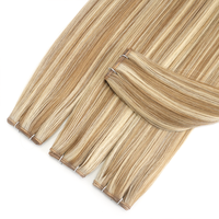 Extensions de cheveux humains vierges Genius Weft blondes invisibles avec racines, cheveux bruts Genius Medusa Weft, cuticules alignées
