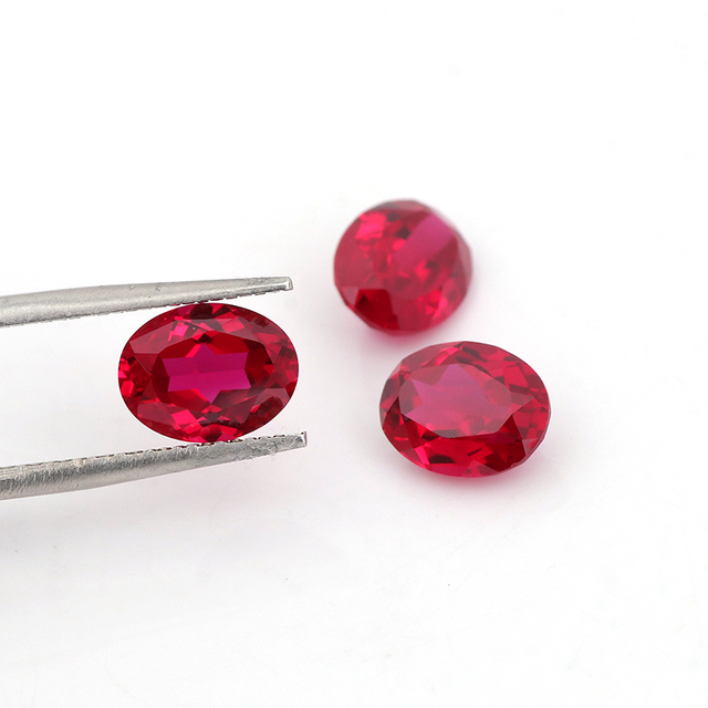 New Trend Pigeon Blood Color Oval Brilliant Cut Certified Lab Ruby Gemstone Price Per Carat Wholesale 2021