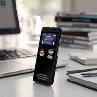 Grabadora de Voz Profesional HD para Conferencias, MP3, con Encriptación AI, Reducción de Ruido Digital, Formato de Audio WAV, USB, Metálica, Love Star SK6