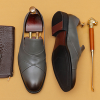 Mocassins en cuir pour homme, style britannique, élégants et décontractés, en cuir de veau.